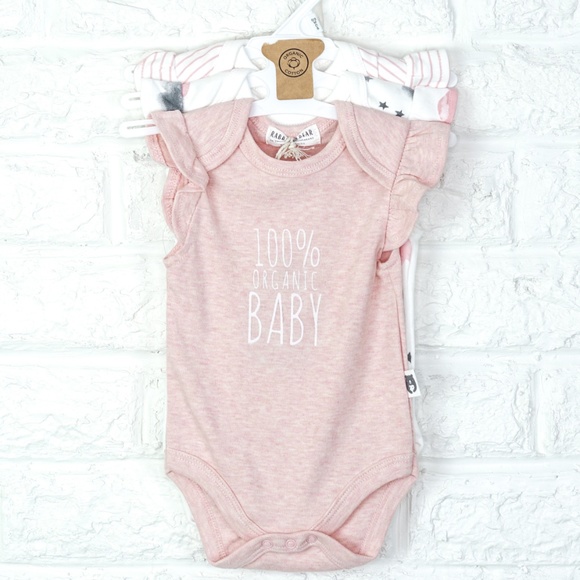 Emily & Oliver Other - NWT Organic Set of 3 Rabbit and Bear Onsies